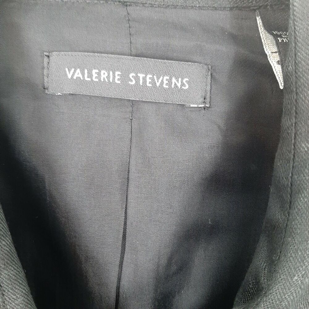 NWT Valerie Stevens Black Fully Lined Linen Jacket In Size 16. - Picture 5 of 6